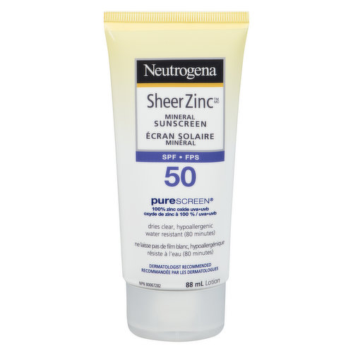 Neutrogena - Neutrogena Sheer Zinc SPF 50 Body