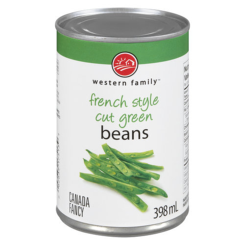 Canned Canada Fancy Green Beans. French Style Cut.