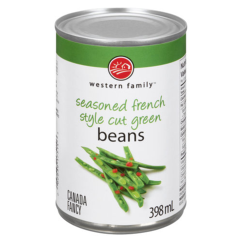 Western Family Green Beans Seasoned French Style Cut   00062639175146 