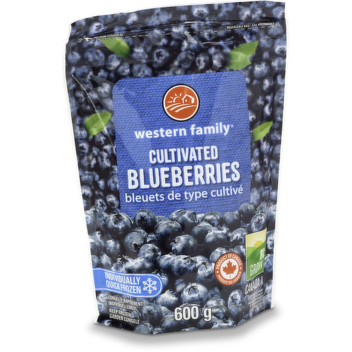 Unsweetened Frozen Cultivated Blueberries. Canada A.