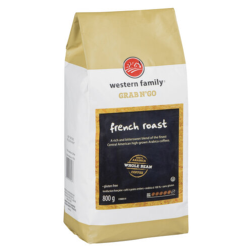 Western Family - Grab N'Go French Roast Coffee - Whole Bean