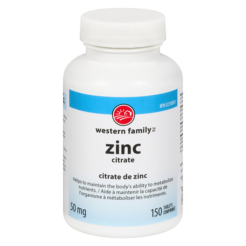 western Family - Zinc Citrate - Tablets