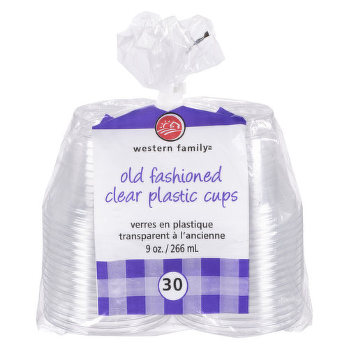 Western Family - Clear Old Fashioned Cups 9oz