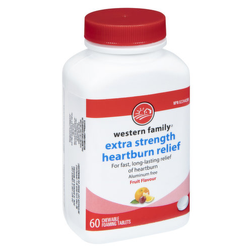 Chewable Foaming Tablets. For Fast, Long Lasting Relief of Heartburn. Aluminum Free.