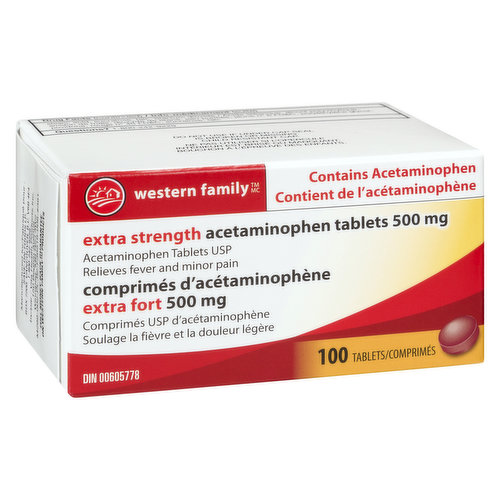 Western Family - Acetaminophen Extra Strength 500mg