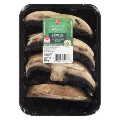 Organic Sliced Portabella Mushrooms. 100% Western Canadian.