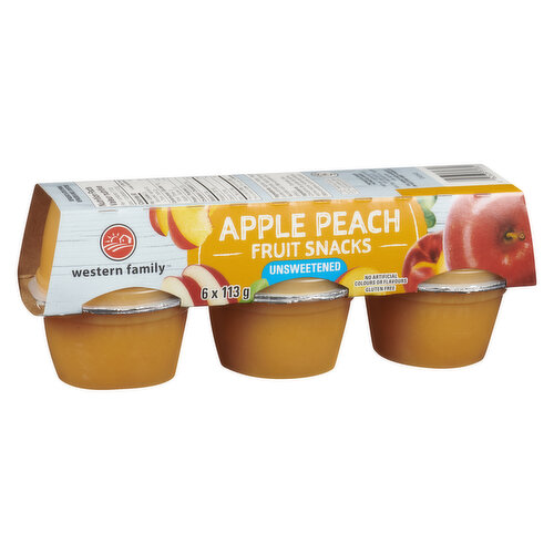 Western Family - Unsweetened Apple Peach Snack Cups