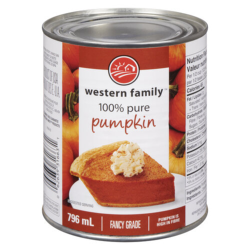 western Family - 100% Pure Pumpkin Filling