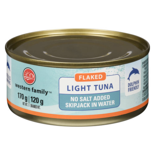 Western Family - Flaked Light Skipjack Tuna in Water No Salt Added