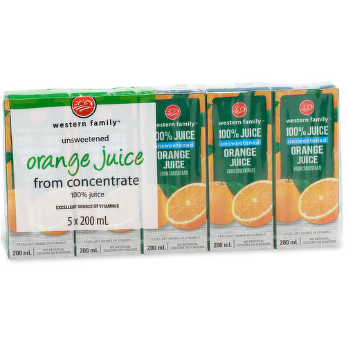 Western Family - Orange Juice, Unsweetened