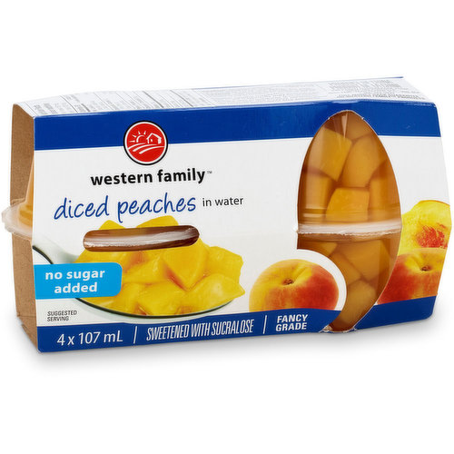 Western Family - Diced Peaches - No Sugar Added