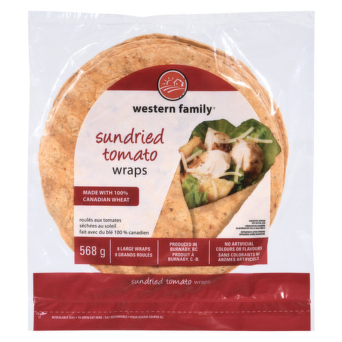 Western Family - Wraps - Sundried Tomato, Large