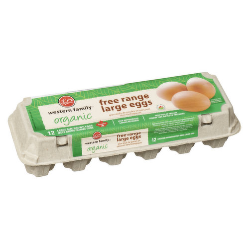 Western Family - Organic Free Range Large Eggs Brown