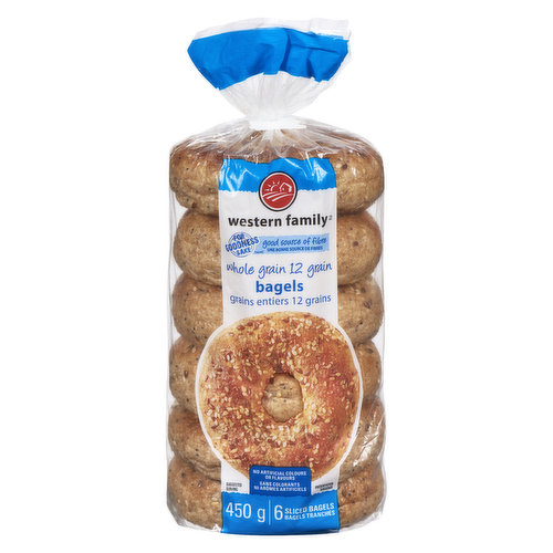 Western Family - Whole 12 Grain Bagel