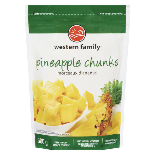 Western Family - Frozen Fruit - Pineapple Chunks