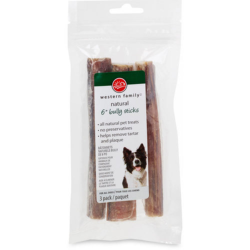 Made from 100% natural beef. Helps remove tartar & plaque. Excellent exercise for healthy teeth & gums. No preservatives. Includes 3X6in treats.