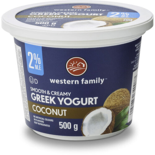 Western Family - Greek Yogurt Smooth & Creamy Coconut, 2% M.F.