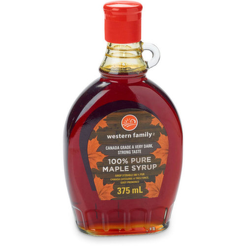 Western Family - 100% Pure Maple Syrup, Very Dark