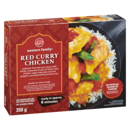 350g Kitchen Joy Thai-Cube Red Curry Chicken with Jasmine Rice, frozen meal