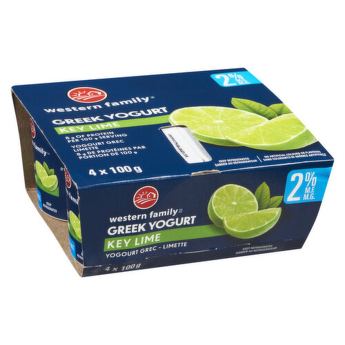 Western Family - Greek Yogurt 2% M.F. - Key Lime