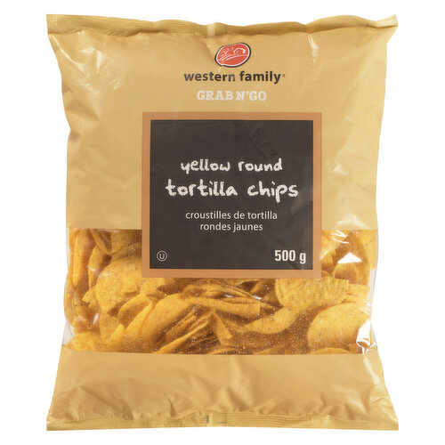 Western Family - Tortilla Chips, Yellow Round, Grab N'Go