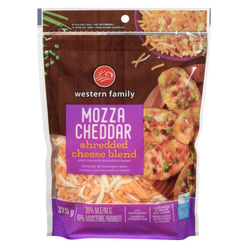 western Family - Mozza Cheddar Shredded Cheese Blend