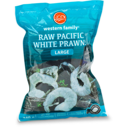 western Family - Raw White Large Prawns