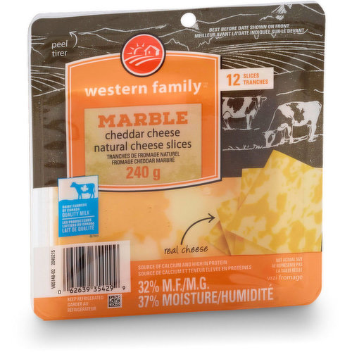 Western Family - Marble Cheddar Cheese Slices