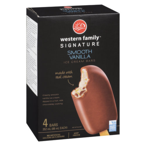 Western Family - Ice Cream Bars - Smooth Vanilla