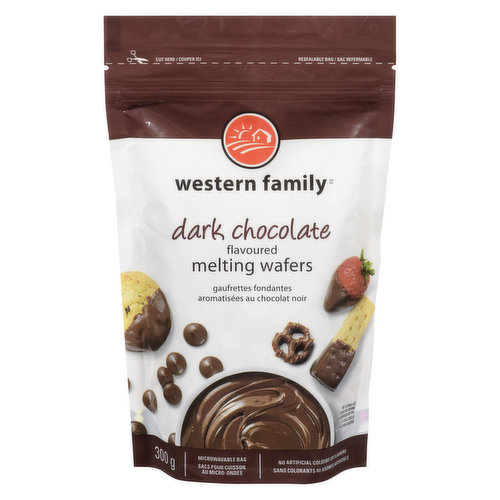 Western Family - Melting Wafers - Dark Chocolate Flavored