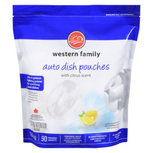 Western Family - Auto Dish Pouches with Citrus Scent