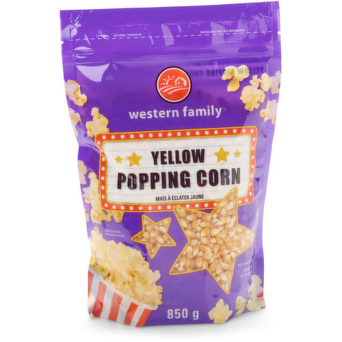 These kernels grow significantly when popped. When fully popped, yellow popcorn takes on a fluffy, durable texture.