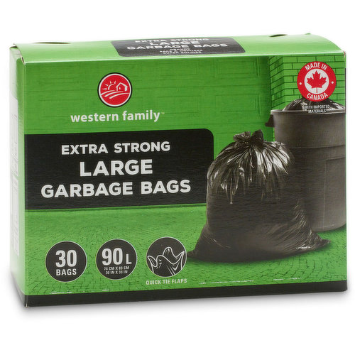 Western Family - Extra Strong, Large Black Bags