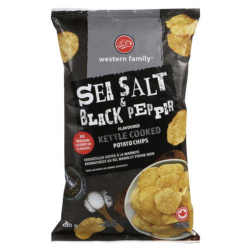 Western Family - Kettle Sea Salt & Black Pepper Chips