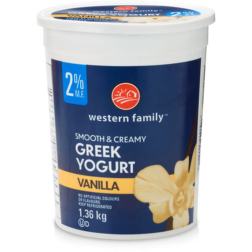 Western Family - Greek Yogurt 2% M.F.  Vanilla