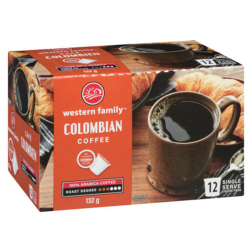 Western Family - Colombian Coffee K-Cups, Medium Roast