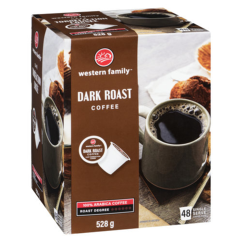 Western Family - Dark Roast Coffee K-Cups, Dark Roast