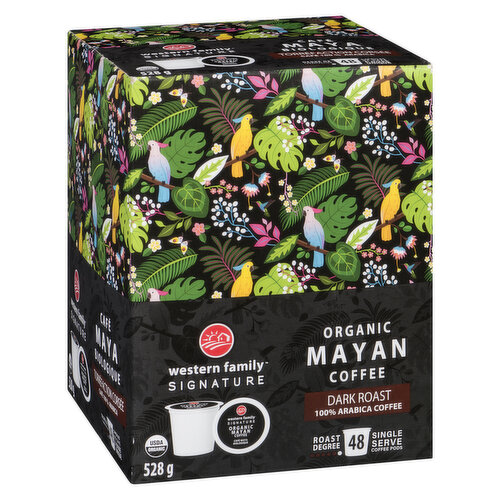 Western Family - Signature Organic Mayan Coffee K-Cups, Dark Roast