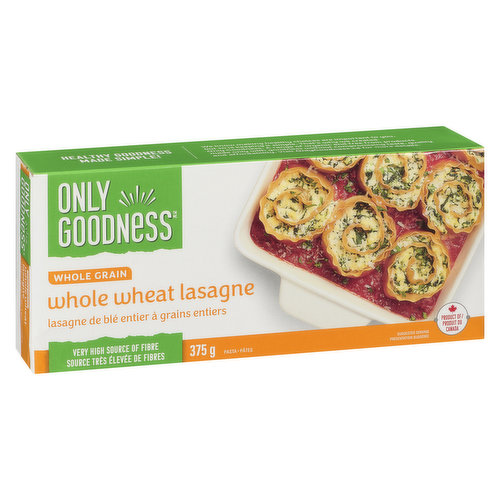 ONLY GOODNESS - Pasta, Whole Grain Whole Wheat Lasagne