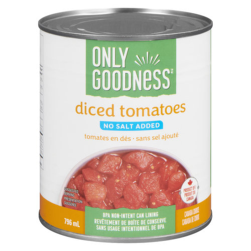 Only goodness - Diced Tomatoes, No Salt Added