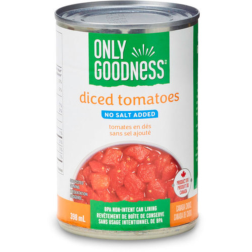 Only goodness - Diced Tomatoes, No Salt Added