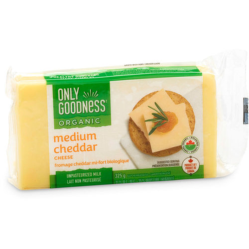 Only Goodness - Organic Medium Cheddar Block
