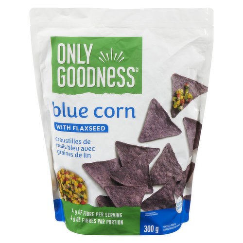 Only Goodness - Tortilla Chips, Blue Corn & Flaxseed