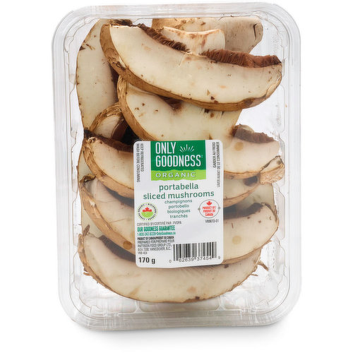 ONLY GOODNESS - Organic Portabella Sliced Mushrooms