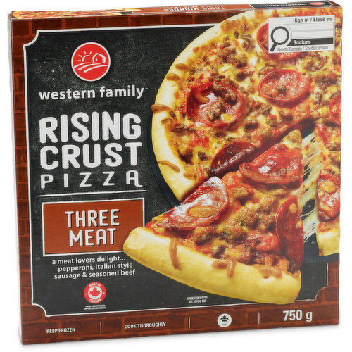 Western Family - Wf Rising Crust 3 Meat Pizza