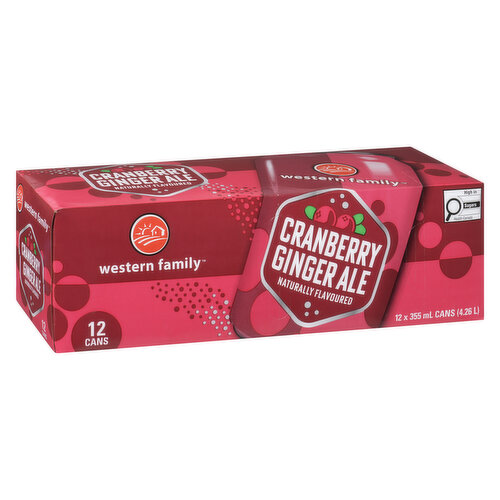 Western Family - Cranberry Ginger Ale, 355 mL