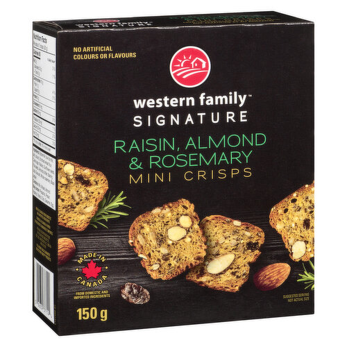 Western Family - Signature Mini Crisps Raisin, Almond & Rosemary