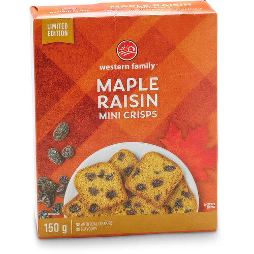 Western Family - Maple Raisin Mini Crisps, Limited Edition