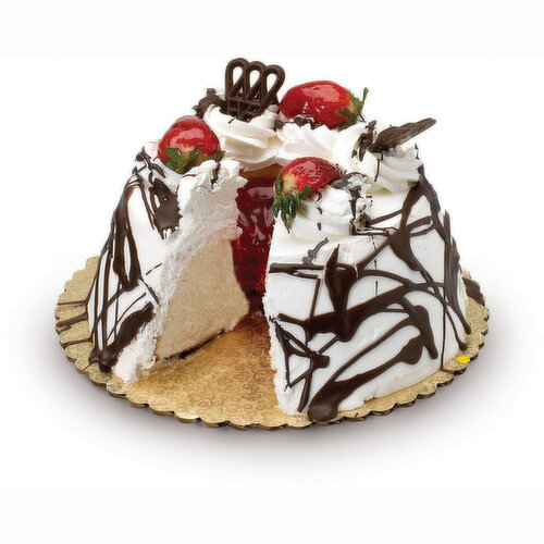 Bake Shop - Whipped Cream Iced Strawberry Angel Food Cake