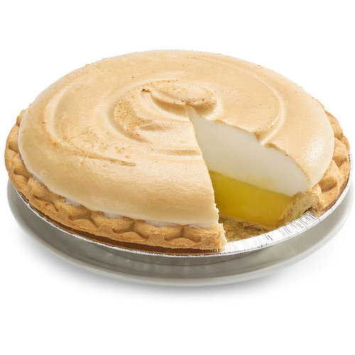 Our Award Winning Lemon Pie, made with Extra Lemon, and Egg for a Full, Rich, Flavour, Topped with Mounds of Light, Airy Meringue.